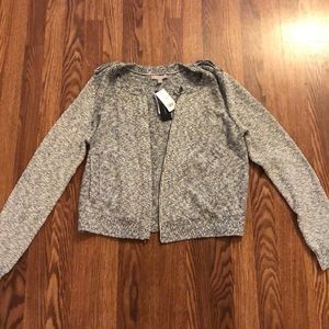 Cream and navy blue cardigan